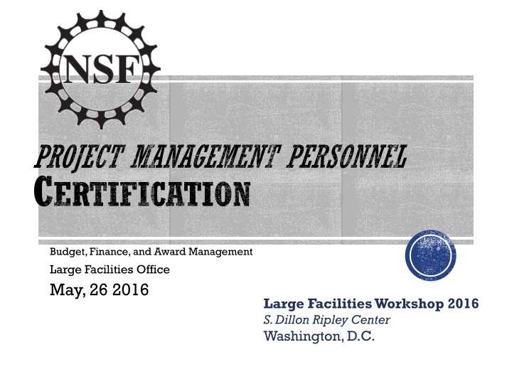 project management personnel c ertification
