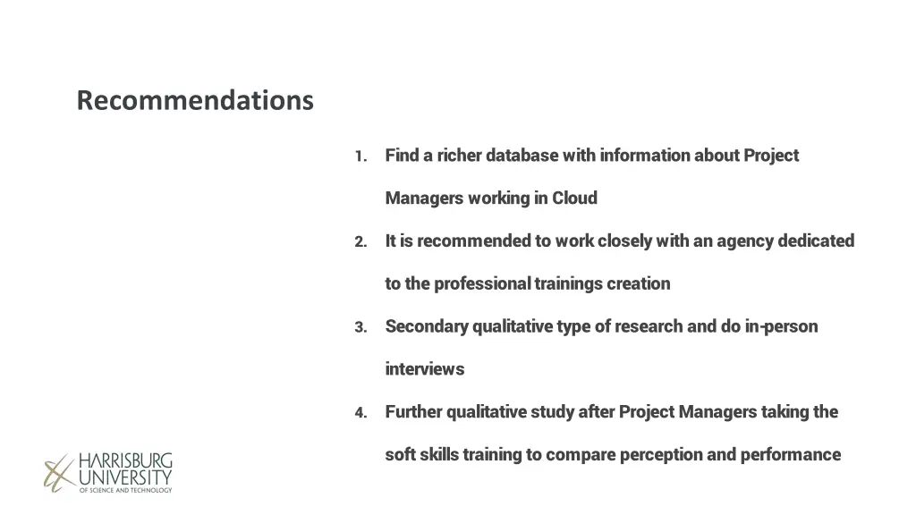 recommendations
