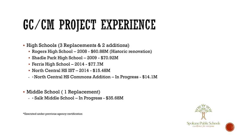 gc cm project experience