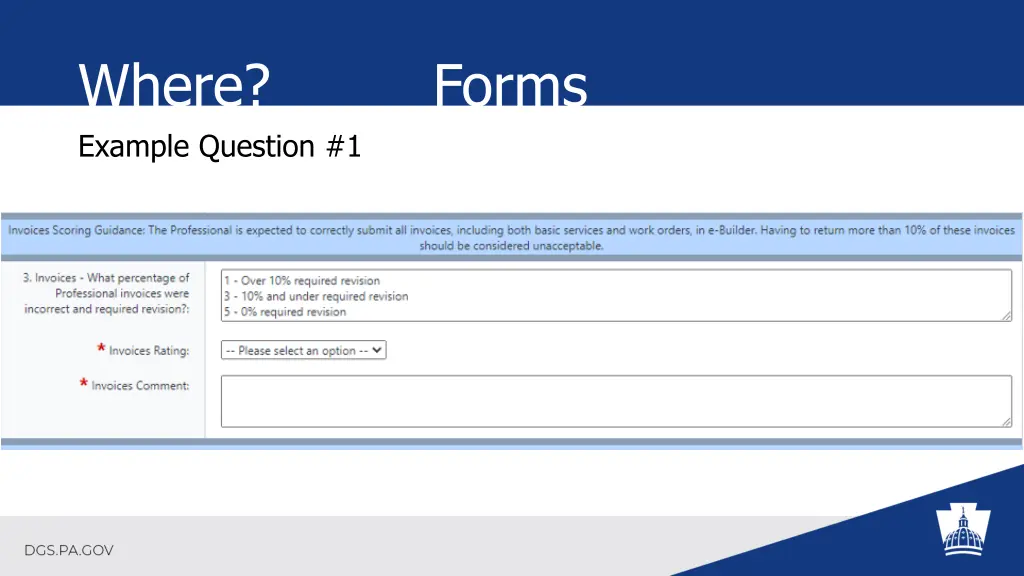 where forms example question 1