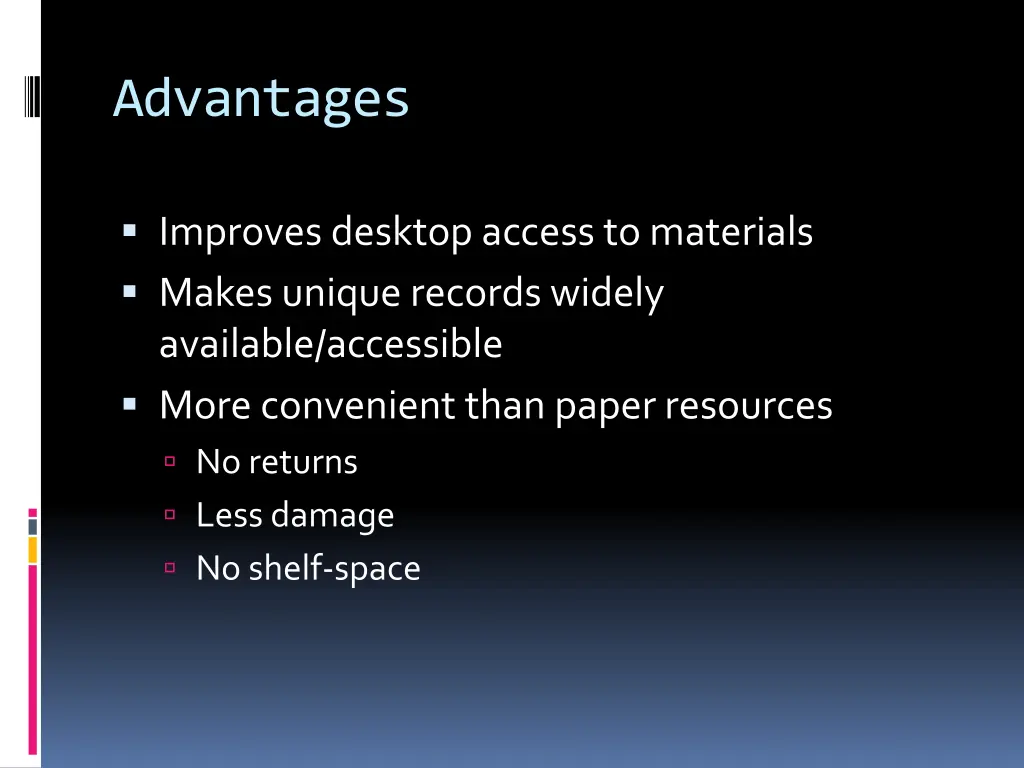 advantages