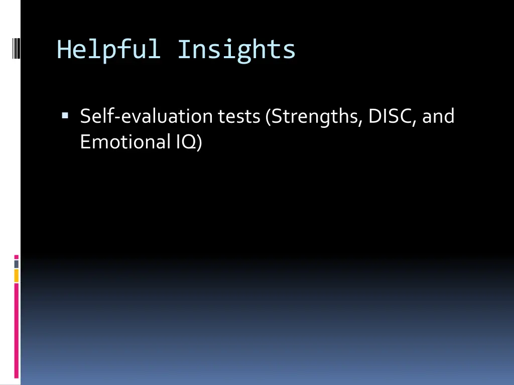helpful insights