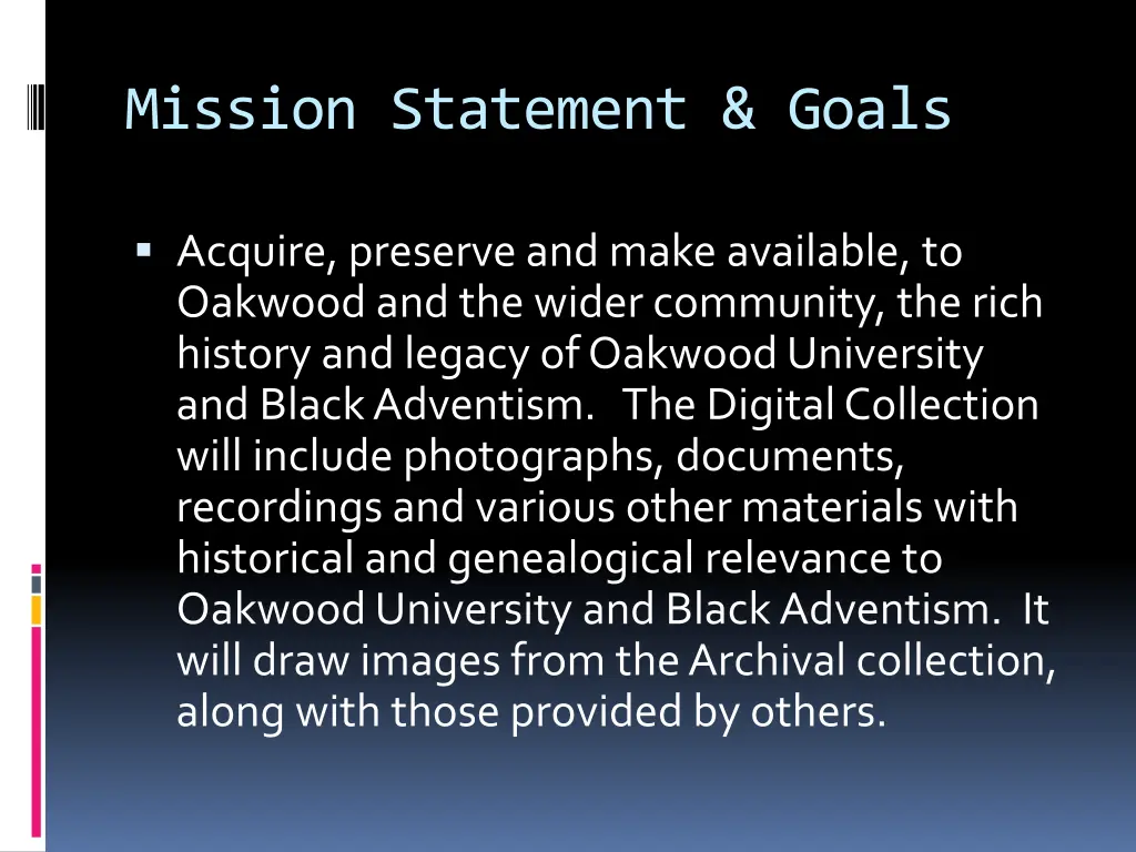 mission statement goals