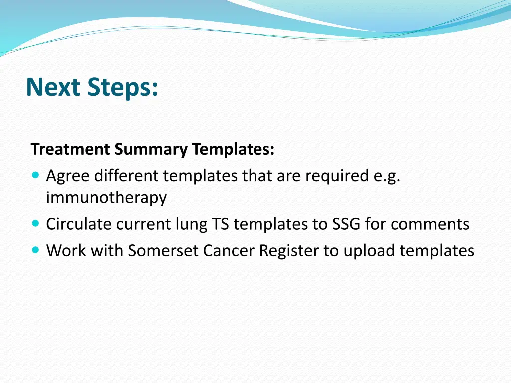 next steps