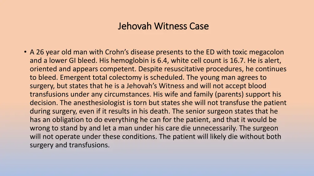 jehovah witness case jehovah witness case
