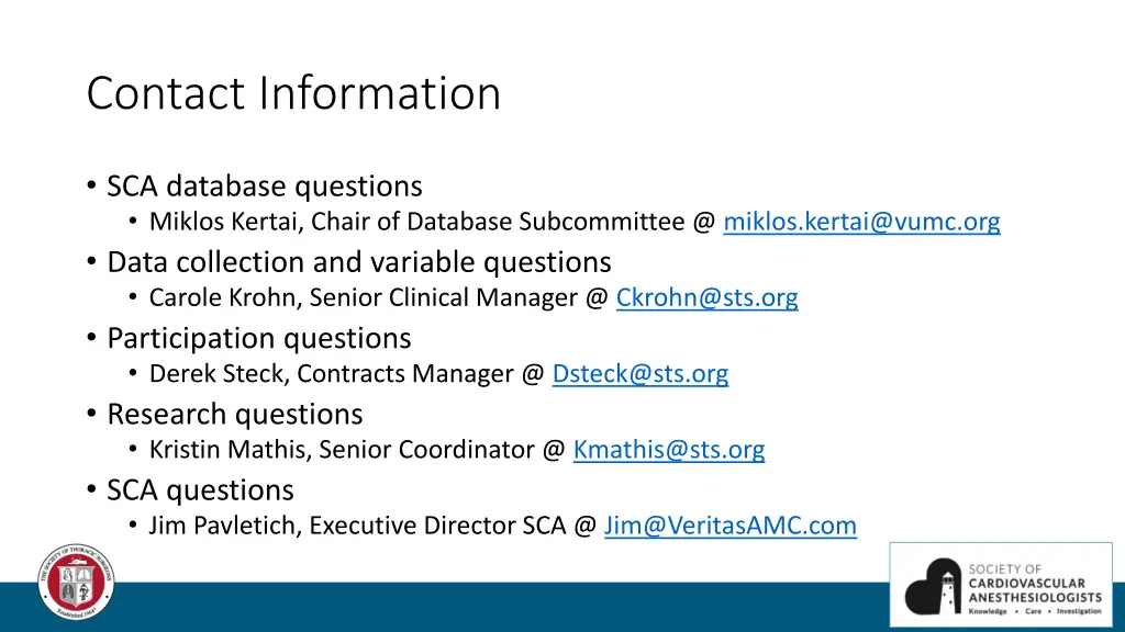 contact information