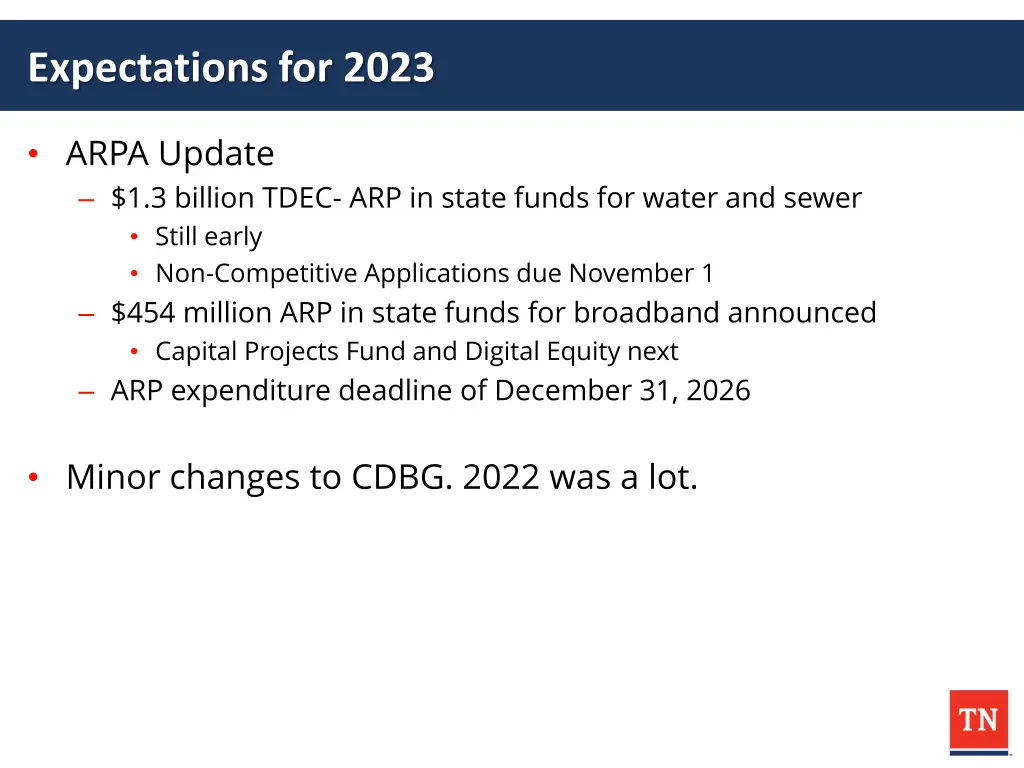 expectations for 2023