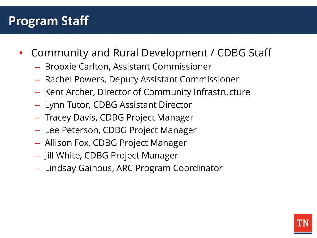 program staff