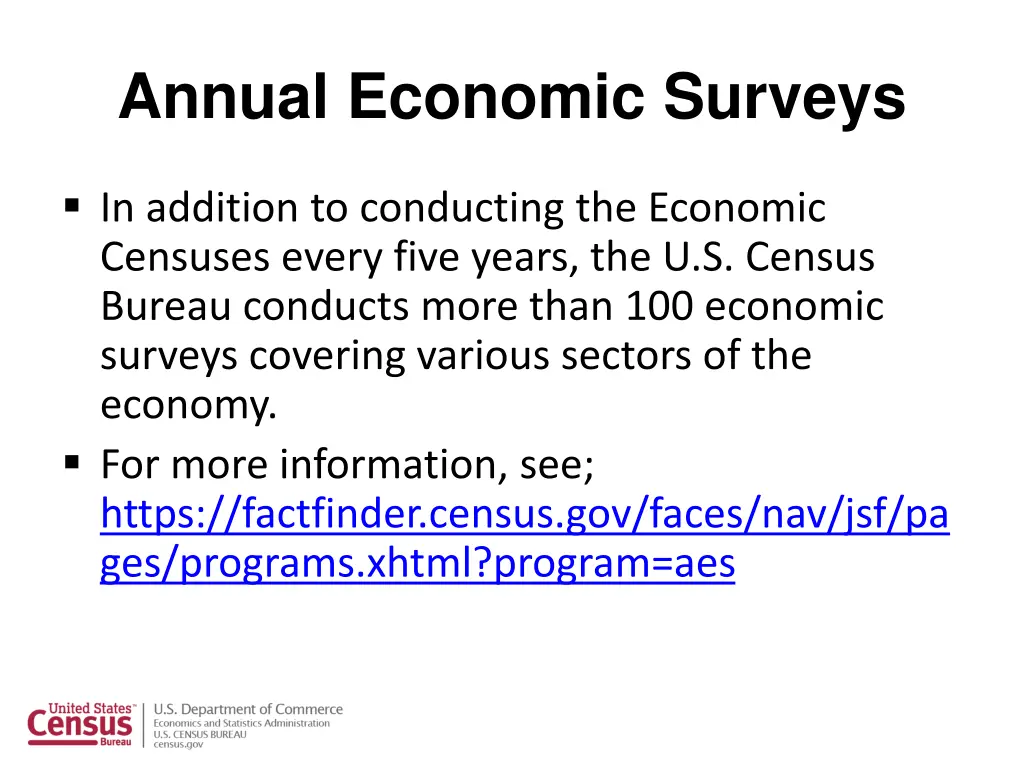 annual economic surveys