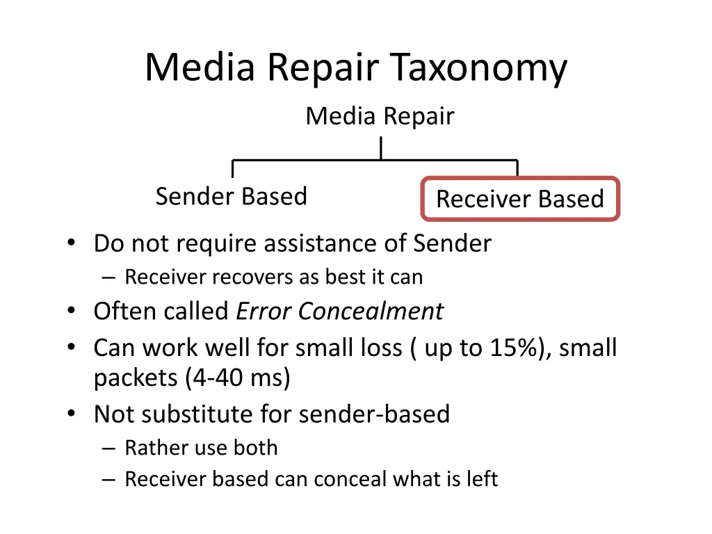 media repair taxonomy media repair
