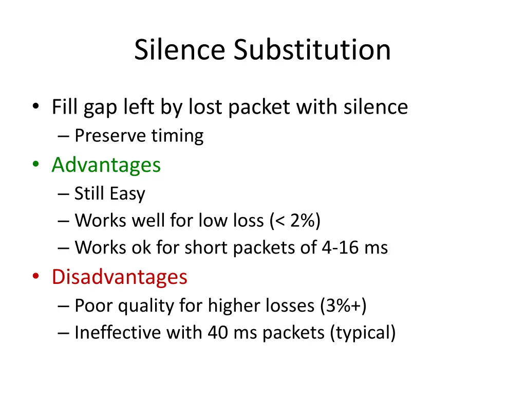 silence substitution