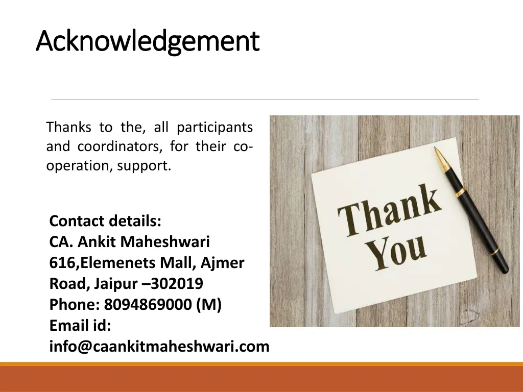 acknowledgement acknowledgement