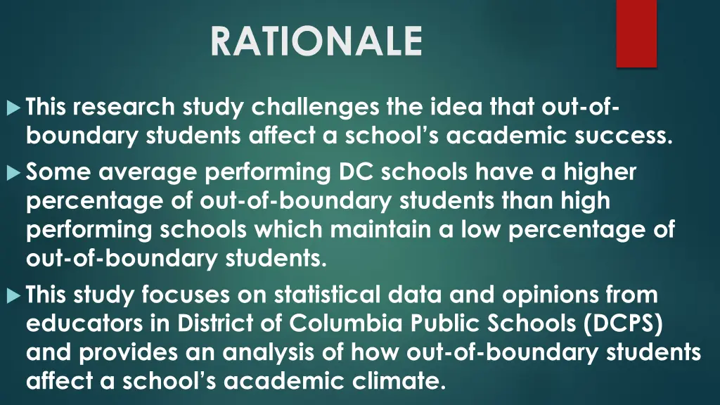 rationale