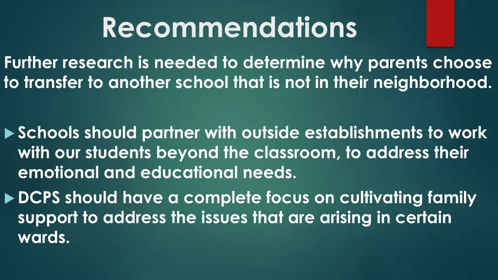 recommendations further research is needed