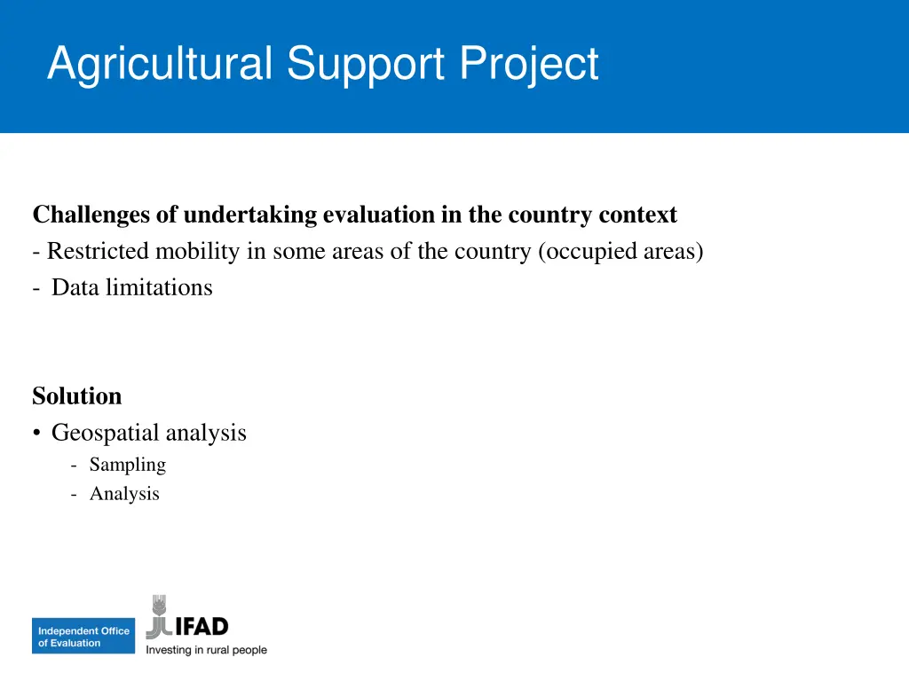 agricultural support project