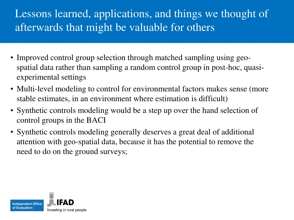 lessons learned applications and things