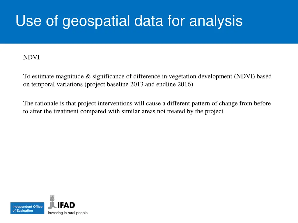 use of geospatial data for analysis