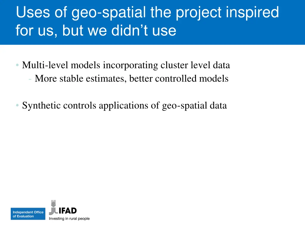 uses of geo spatial the project inspired