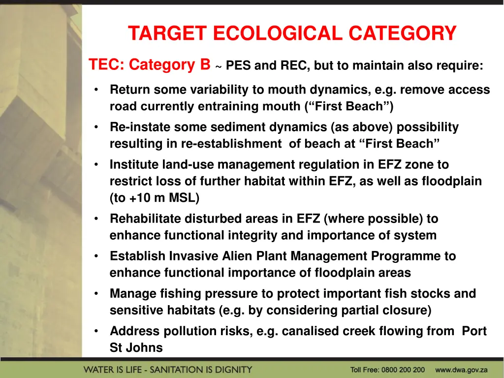 target ecological category