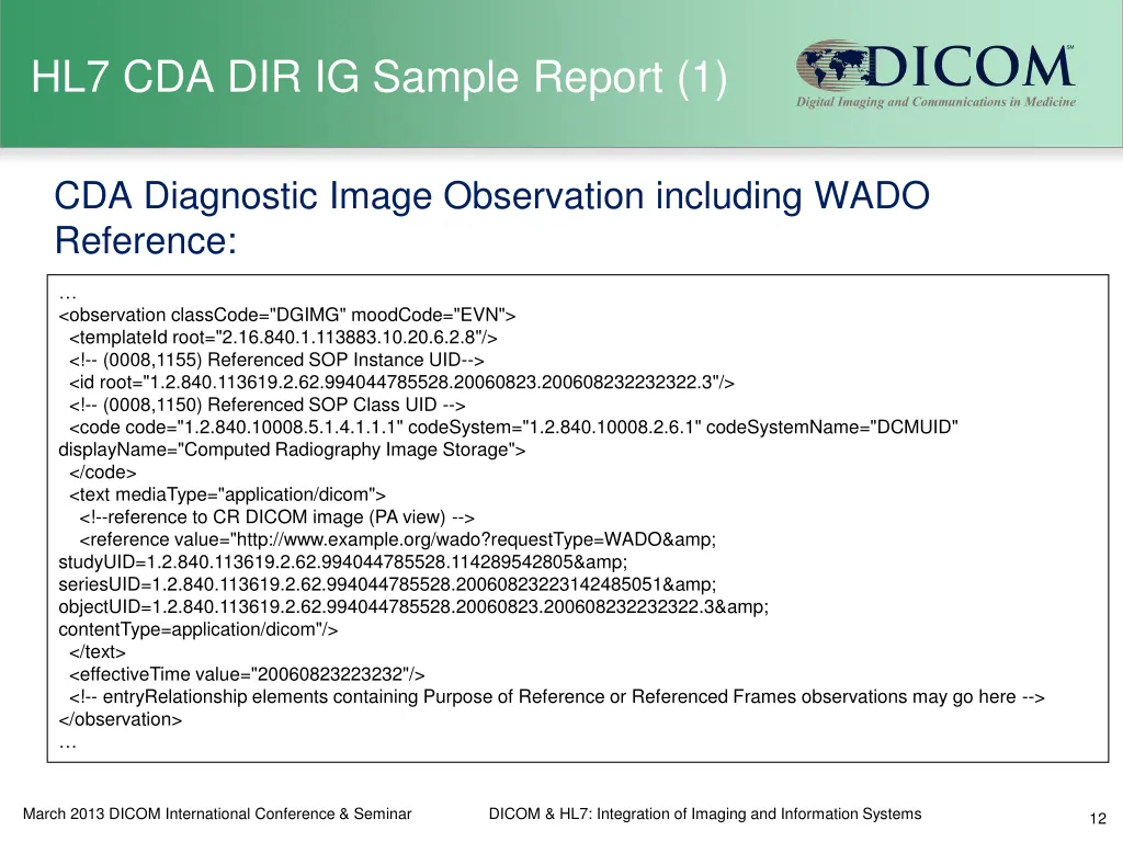 hl7 cda dir ig sample report 1