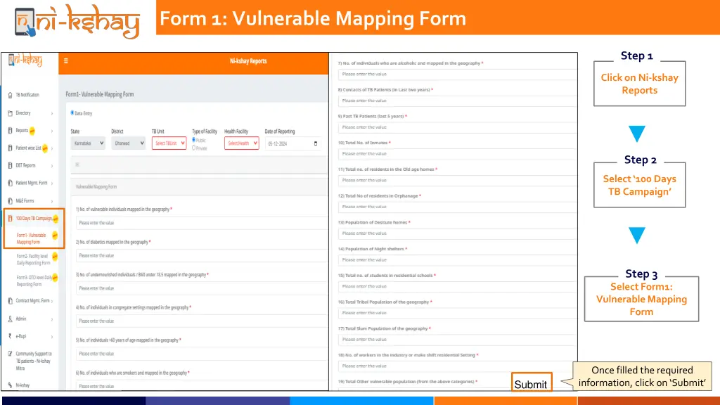 form 1 vulnerable mapping form 3