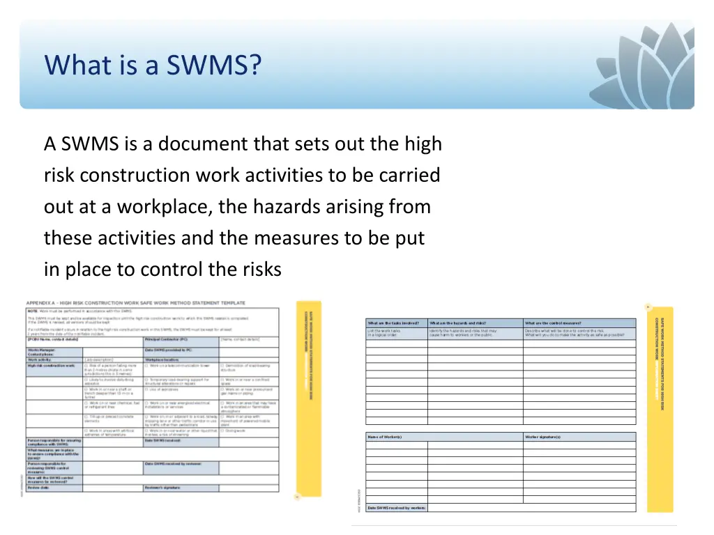what is a swms
