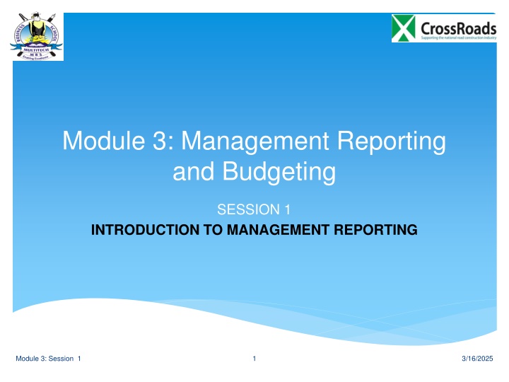 module 3 management reporting and budgeting