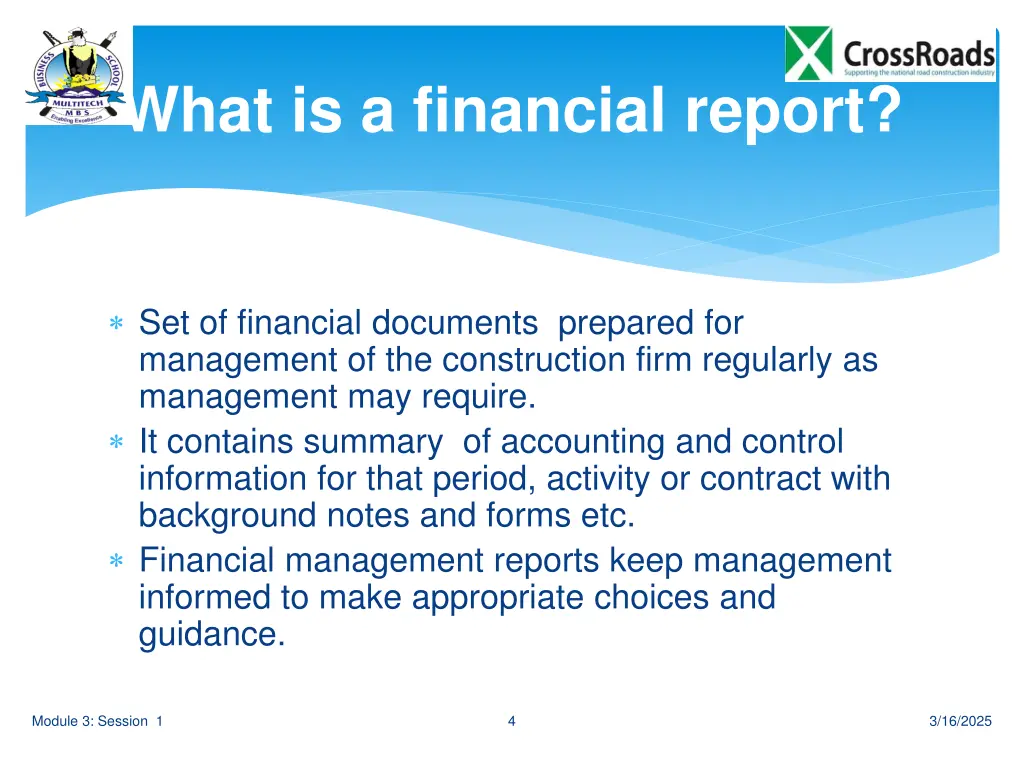 what is a financial report