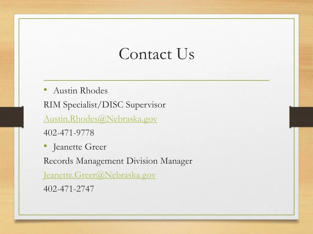 contact us