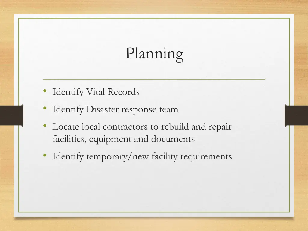 planning