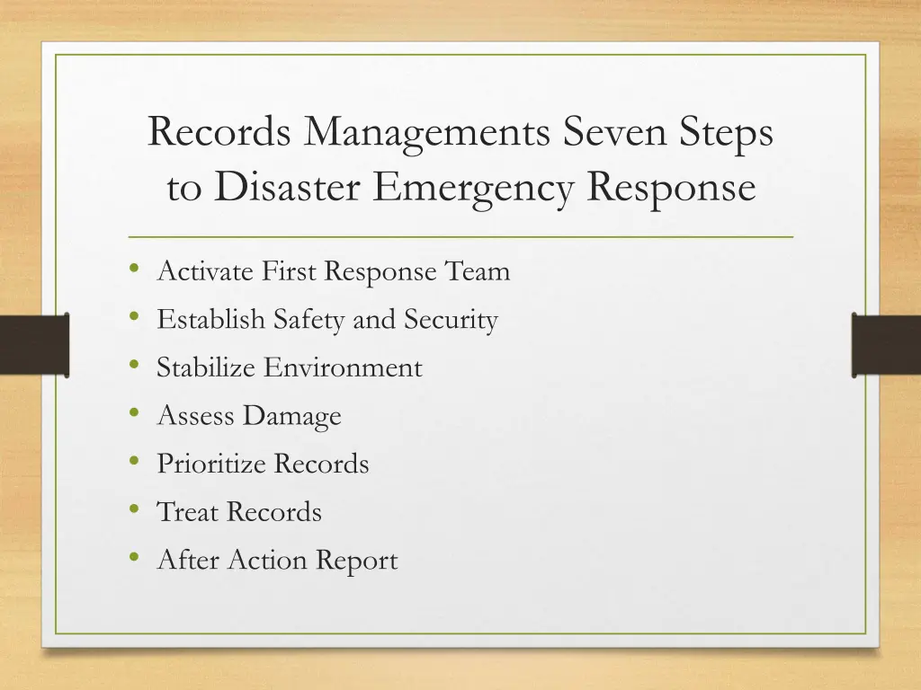 records managements seven steps to disaster