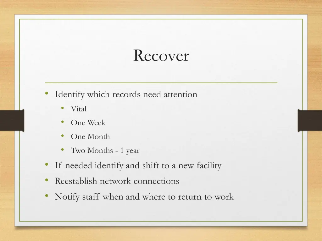 recover