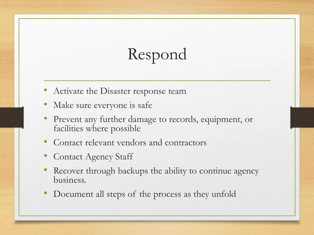 respond