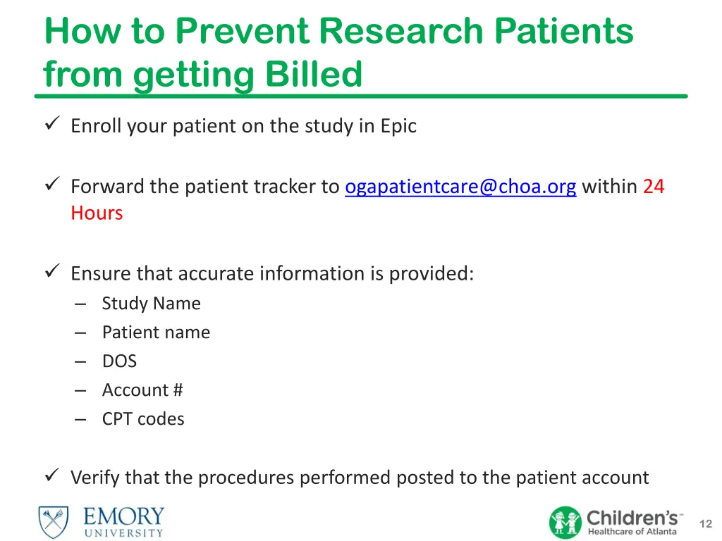 how to prevent research patients from getting