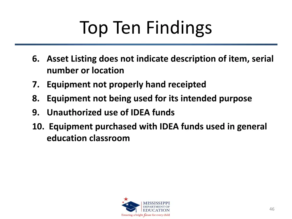 top ten findings 1
