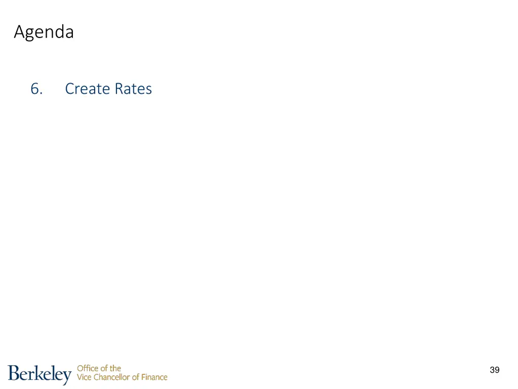agenda 1 of distribution 6 create rates 7 review