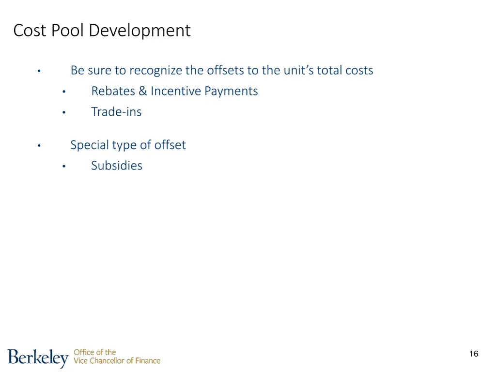 cost pool development 2