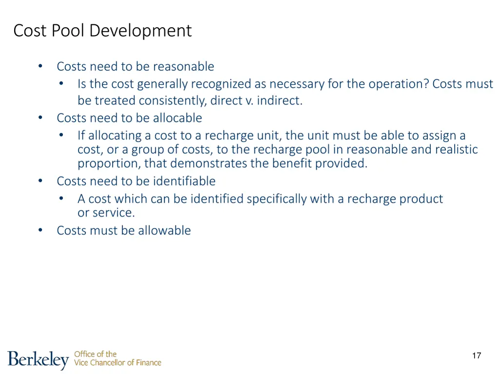 cost pool development 3