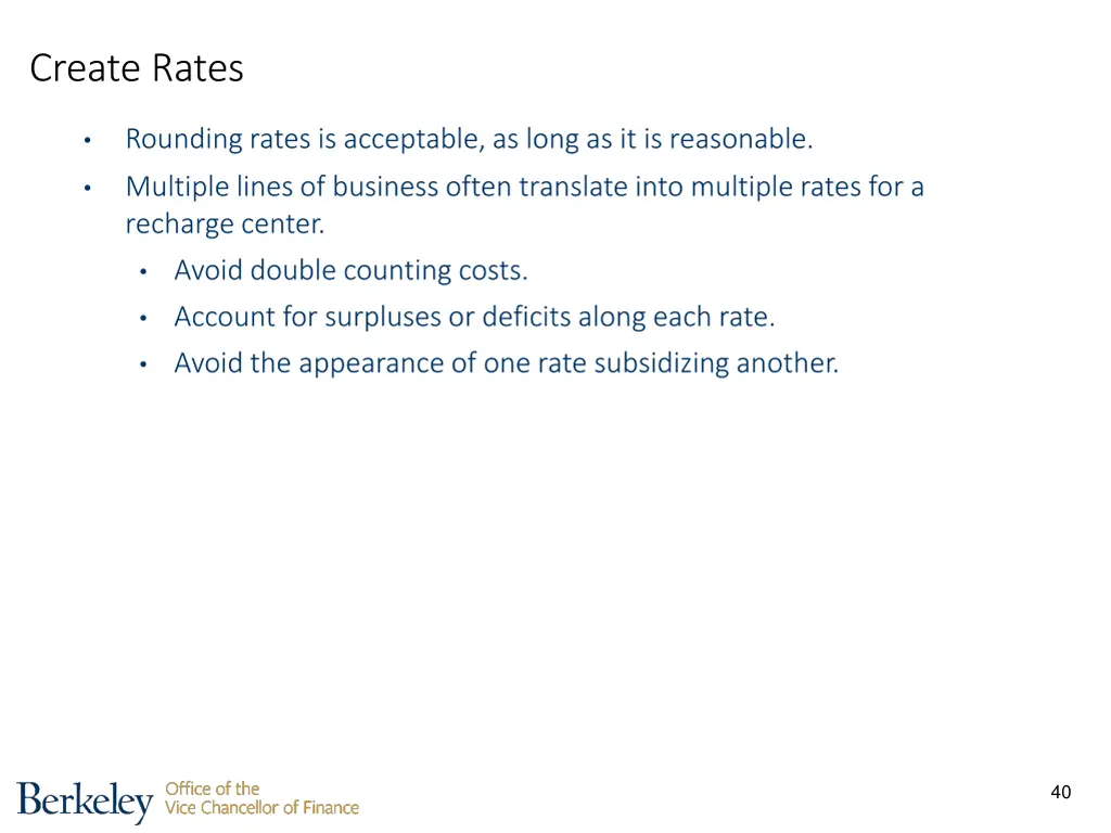 create rates