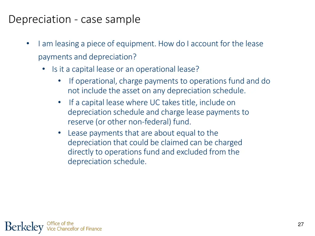 depreciation case sample 2