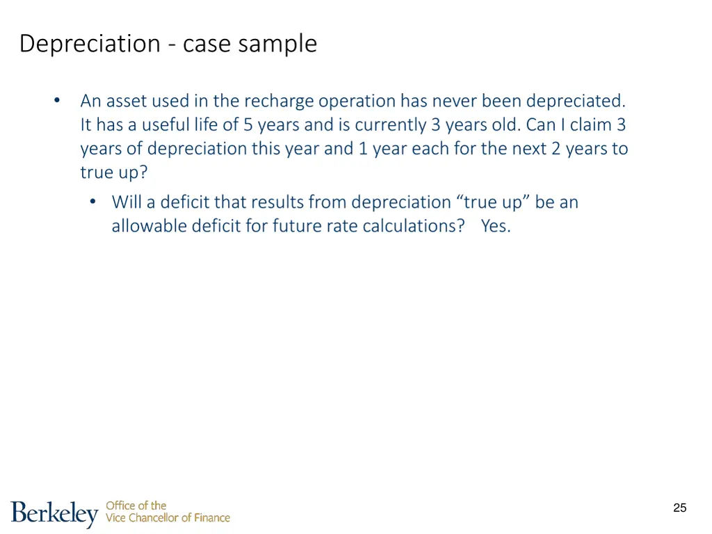 depreciation case sample