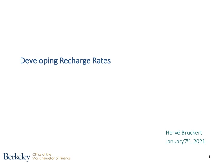 developing recharge rates developing recharge