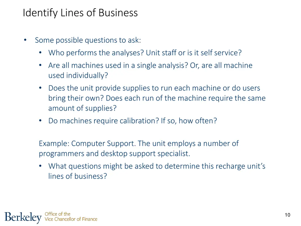 identify lines of business 2