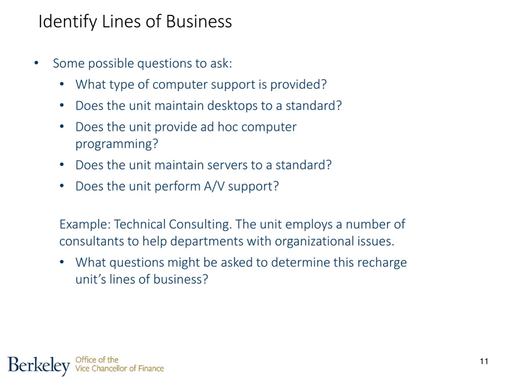 identify lines of business 3