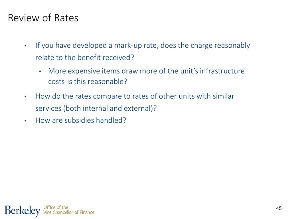 review of rates 2
