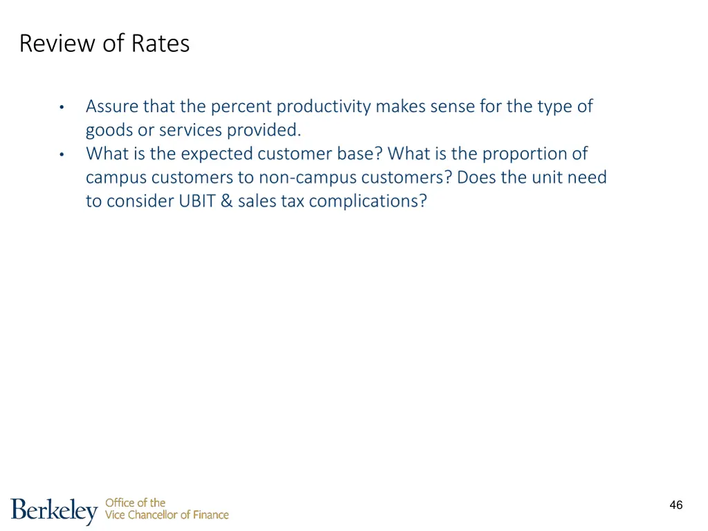 review of rates 3
