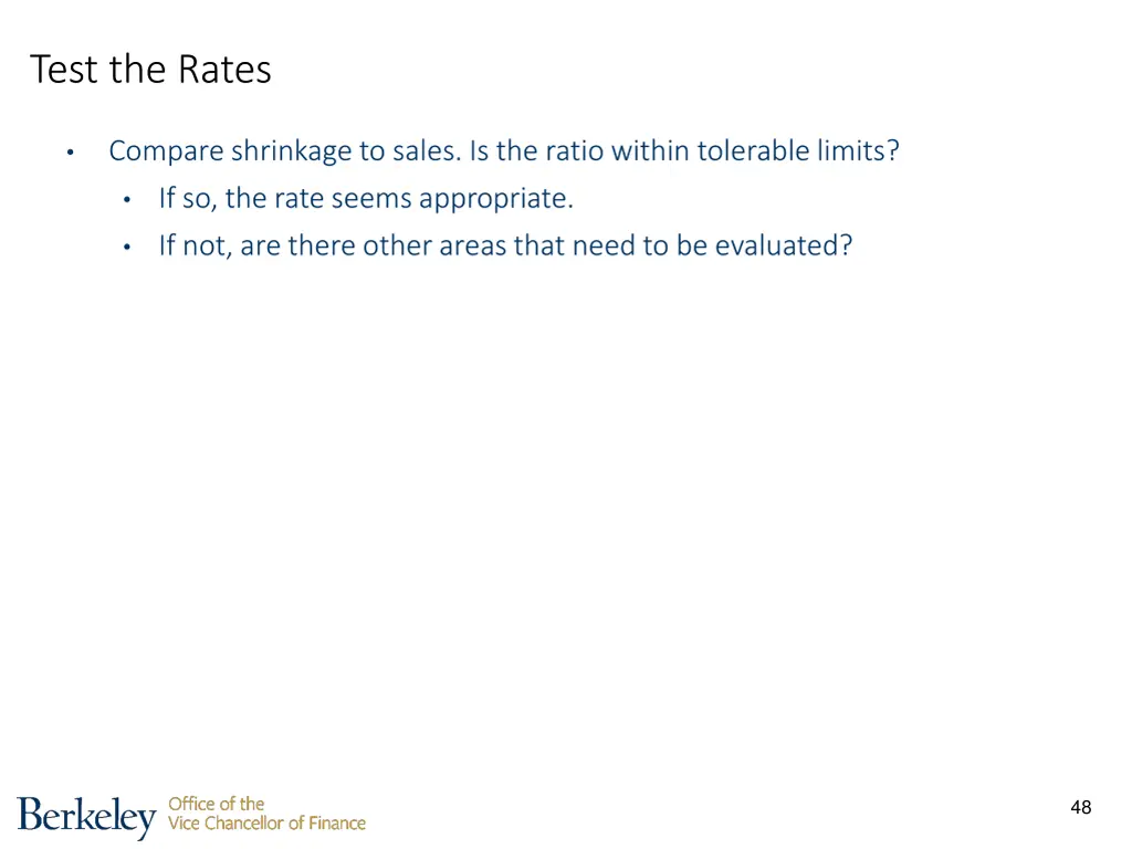 test the rates 1