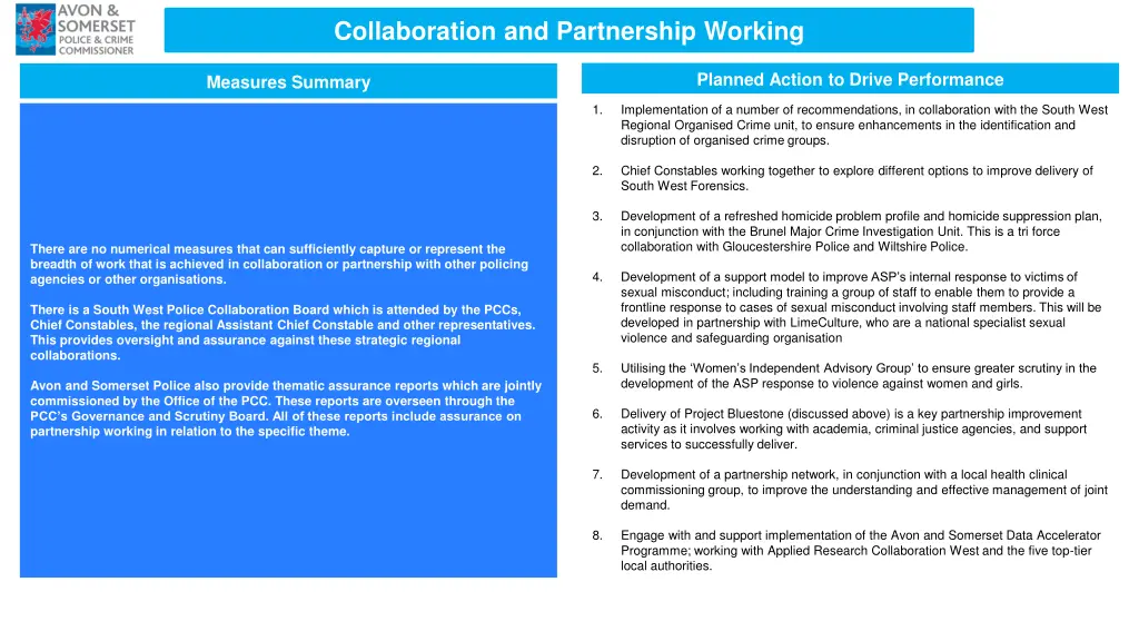 collaboration and partnership working