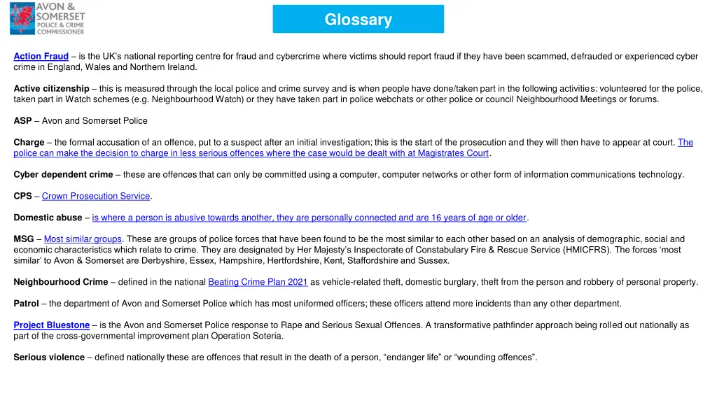glossary