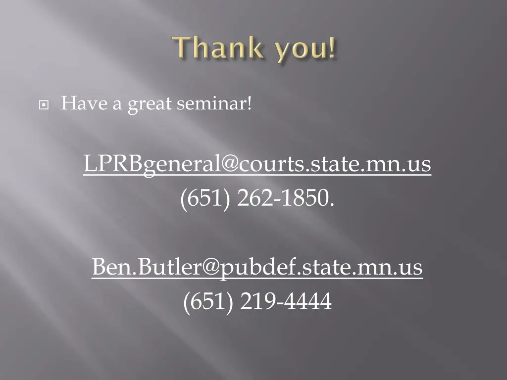 have a great seminar
